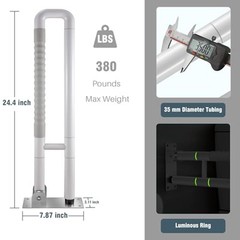Flip up Grab Bar 24.4 Inch Handicap Grab Bars Wall Mounted Toilet 24.4 in