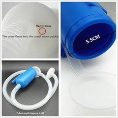 2000Ml Men Portable Potty Pee Bottle 130 Cm Tube Hospital Male Urinal Collector