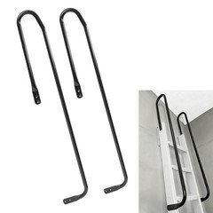 Universal Step Handrail Sturdy Black Metal For Stairs Porch & Loft Steps
