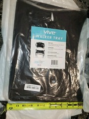 Vive Walker Tray for Folding w/Cup Holder Adult Mobility Black SHIPS SAME DAY