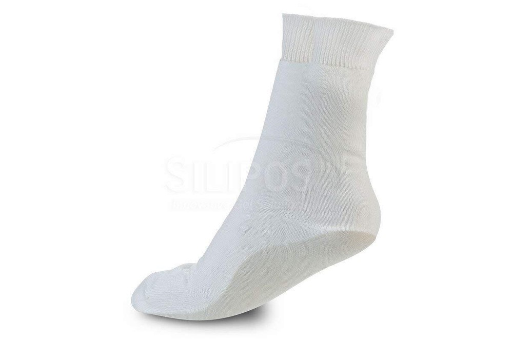 Silipos Active Diabetic Crew Socks, White or Black, Gel Insole – Pair