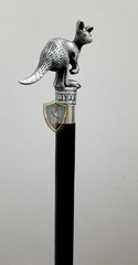 Nautical Solid Kangaroo Head Design Handle Wooden Style Walking Stick Cane Gift