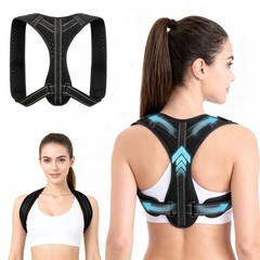 Posture Corrector for Men and Women, Adjustable Back Brace X-Large, Black