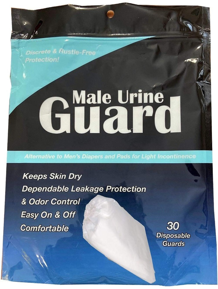 Male Urine Guard, Absorbent Incontinence Pouch, Bag of 30