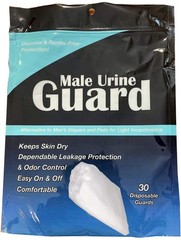 Male Urine Guard, Absorbent Incontinence Pouch, Bag of 30