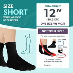 Walking Boot Sock Liners – (1 Pair) Replacement Medical Tube Socks for Under …