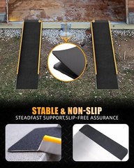 59″ Aluminum Shed Ramp 2PC 5′ Long Loading Ramp 9.8″ Wide Ramps for Shed 1200 lb
