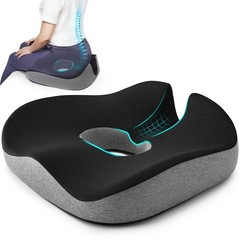 anzhixiu Concave U Surface Donut 16″*17″ for people under 180lbs, Black/Gray