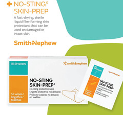 1 Smith+Nephew NO-STING SKIN-PREP Wipes, (Pack of 50) Exp 03-04/2027