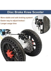 KNEE WALKER SCOOTER BLESSREACH All-Terrain Foldable Disc Brake for Foot Injuries