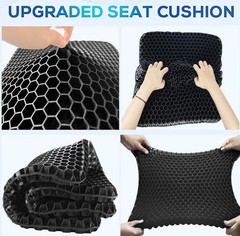 20″ Gel Seat Cushion for Long Sitting Pressure Relief(Jumbo&Thick) – Wheelchair