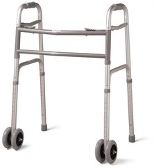 Medline Bariatric Folding Walker Extra Wide 500 lb. Capacity 5 In. Wheels 1 Ct.
