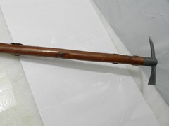 Vintage German Ice Pick Walking Stick Cane (Wanderstock) w/ Badges 32″ N86J