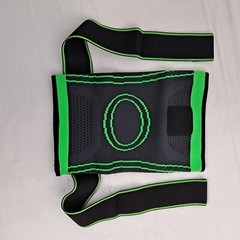 Compression Knee Sleeve Black Green 2XL
