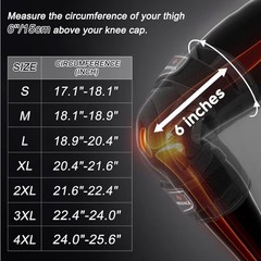 NEENCA HX035/042 Open Patella Knee Brace XL Black Adjustable Breathable