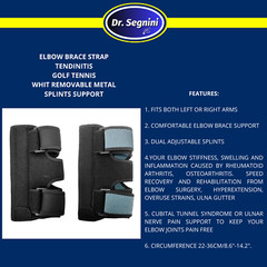 Elbow Brace Strap Tendinitis Golf Tennis Whit Removable Metal Splints Support⭐️✅