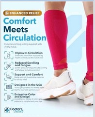 Doctors Select 2 Pairs Copper Calf Leg Compression Sleeve XXL Pink Purple Unisex