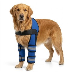 Adjustable Dog Knee Brace with 4 Support Strips, Elbow Support, Reflective Wrap
