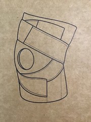Bodyprox Unisex Knee Brace w/ Stabilizers & Patella Gel Reg & Strap Regular NEW