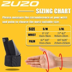 2U2O Compression Reversible Thumb & Wrist Stabilizer One Size, Black