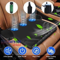 Summer Water Cooling Seat Cushion With Fans 3 Speeds 78°F For Home Office Car