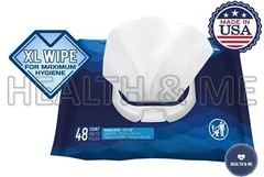 12 PACK (576 CT) PREMIUM PREVAIL WET WIPES WASHCLOTH WITH ALOE & VITAMIN E, XL