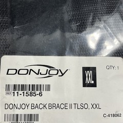 Donjoy Back Brace II TLSO XXLagre 11-1585-5 (50″-55″) – NEW 2XL