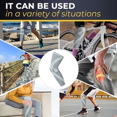 Knee & Leg Support Brace in Gray – Breathable Design for Left/Right Leg, Size S