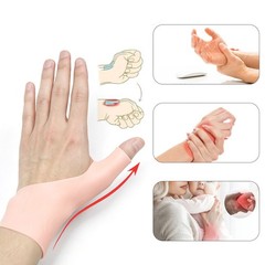 4x Silicone Gel Therapy Wrist Thumb Support Arthritis Pressure Corrector Gloves
