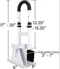 Medical Bathtub Handle Grab Bar and Safety Rails for Seniors, Adjustable Height