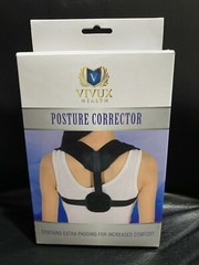 Vivux Health Posture Corrector Back Brace One Size Fits Most Unisex Men & Women