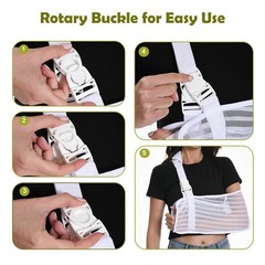 White Arm Sling Broken Arm Torn Rotator Cuff Shoulder Mesh Brace Men Women