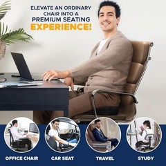 Cooling Gel Memory Foam Seat Cushion for Sciatica & Tailbone Comfort – 17.7″x…