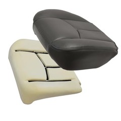 Dark Gray Leather Seat Cover for Driver 692 or 69i – Side Bottom Replacement