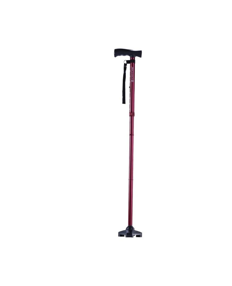 Drive Medical HurryCane Freedom Edition Foldable Cane with T Handle, Red (NEW)