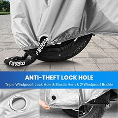 Motorcycle Cover Waterproof Outdoor – All Season Sun 104″ Black & Silver