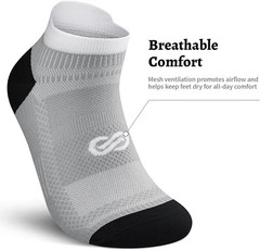 Compression Ankle Socks 6 Pairs Arch Support Athletic Running Socks Men Women
