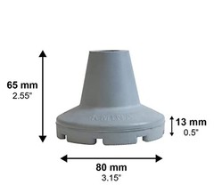 Crutch Tips 3/4 Inch (X2 Units), All Terrain Non-Slip Cane Tips, Heavy Duty Rubb