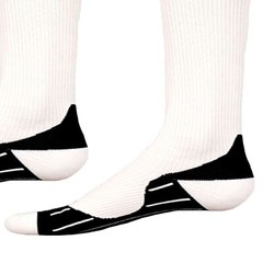 Red Lion Unisex White with Black Soles Compression Socks Size Large NWT