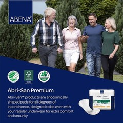 Hypoallergenic Abri-San Incontinence Pads, Light Absorbency, 28 Count