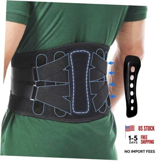 Back Brace for Lower Back Pain Men Women, Adjustable M (Waist: 30-37 Inch)