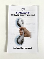2 Pack StableGrip Suction Shower Safety Handle Grab Bars Grip for Seniors Kids
