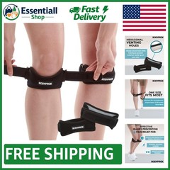 Adjustable Black Patella Tendon Knee Straps – 2 Pack for Ultimate Pain Relief