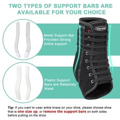 Lace up Ankle Brace for Women Men, Quick Adjustment Ankle Brace with Metal an…