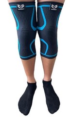 2 Pack Compression Knee Brace Women Men Support Sports Wrestling Blue Large