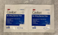 3M 3344, Cavilon, No Sting Barrier Film Wipes 1 ml – 30/BX, Exp. 2027 or 2028