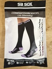 SB SOX compression socks 20-30 MmHg Black And Purple