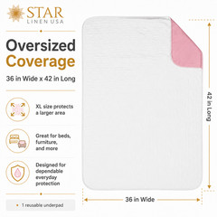 Reusable Bed Pad for Incontinence 36 x 42 XL Washable Bedwetting Incontinence