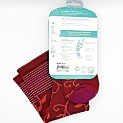 Sockwell Women’s Full Sun Compression Socks NWT S/M Burgundy Wide Calf Fit NEW
