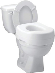 Toilet Seat Riser, Adds 5 Inches of Height, Elevated and Raised Toilet Seat with